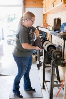 Aly L's Custom Boots and Shoes, custom bootmaker in Cheyenne Wyoming.  Personal branding photography by Megan Lee Photography.