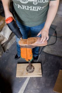 Aly L's Custom Boots and Shoes, custom bootmaker in Cheyenne Wyoming.  Personal branding photography by Megan Lee Photography.