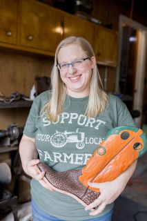 Aly L's Custom Boots and Shoes, custom bootmaker in Cheyenne Wyoming.  Personal branding photography by Megan Lee Photography.